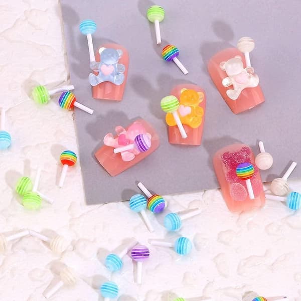 Mix farger søte 3d Lollipop Candy