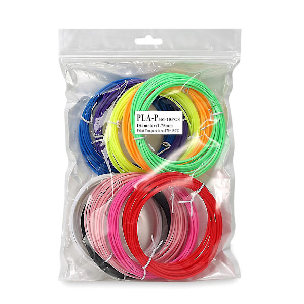Farverige 3D-printmaterialer til 3D-penne 50m 100m 150m PCL PLA Filament 1,75mm