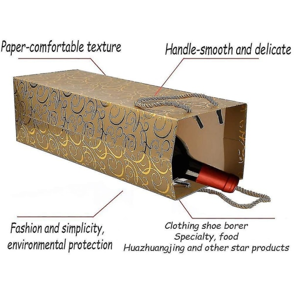 10 stycken vinpresentpåsar Flaskkassar Presentpåsar Vinpresentpåsar Vinpåse Flaskkasse
