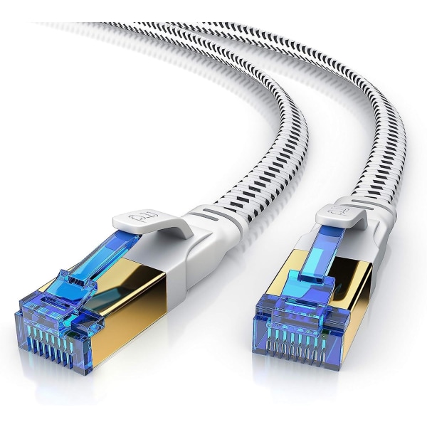 \u2013 10m - Cat.8 Flat Ethernet-kabel \u2013 8.1 Standard \u2013 Lan nätverkskabel - 40000 Mbits \u2013 Patch-kabel \u2013 Pimf -