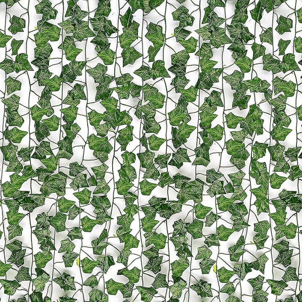 12 kpl keinotekoisia murattiseppeleitä tekoköynnöksiä huoneen sisustamiseen väärennettyjä kasveja murattivihreä lehtiä