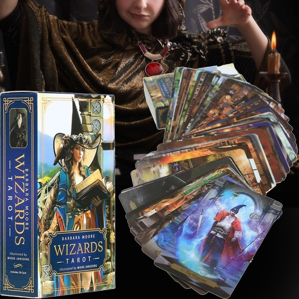 78-dels Tarot Barbara Moore Wizards Engelsk Utgåva Rekreativ Klassisk Bordkort Leksak För Fest