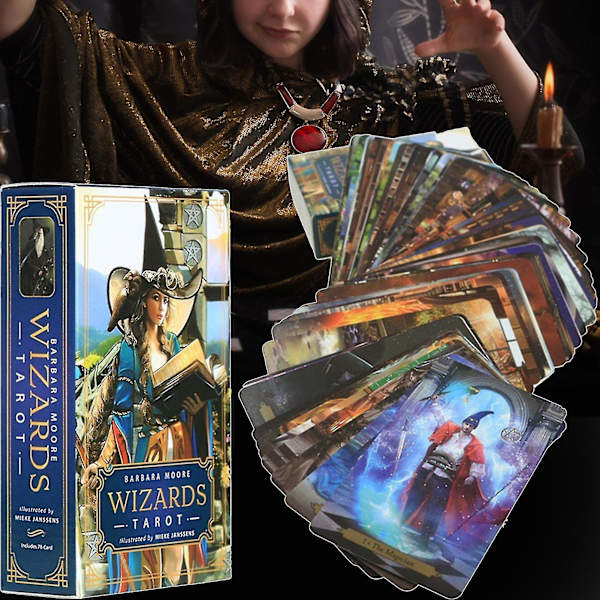 78 stk. Tarot Barbara Moore Wizards Engelsk Udgave Fritids Klassisk Bordkort Legetøj Til Fest