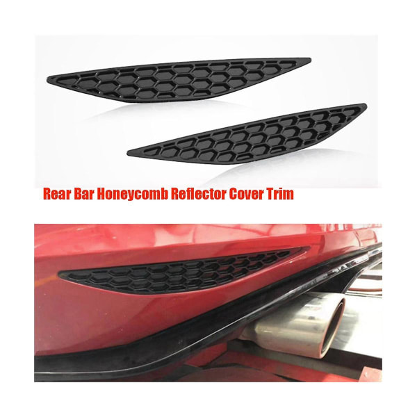 1 par Bakre Bar Honeycomb Reflector Cover Trim Styling för Golf 7 Mk7 2014-2018 Dimljusremsor