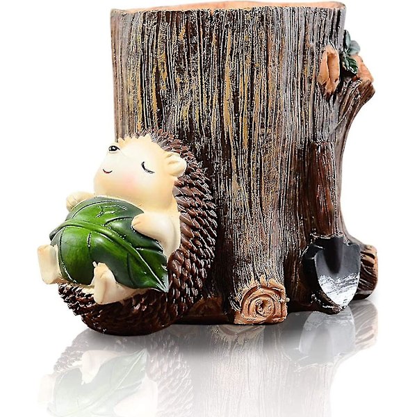 Sød Pindsvin Skrivebords Pen/Blyant Holder Tandbørsteholder Harpiks Skrivebords Organizer