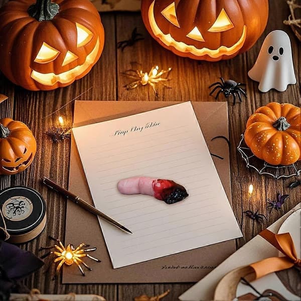 Blodig avkuttet finger Halloween rekvisittdekorasjon