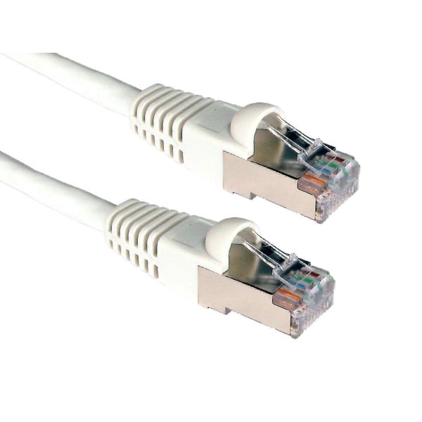 1m Cat6a *600mhz* Nettverkskabel Hvit - Profesjonell standard Ethernet-ledning - Lszh - Sstp - Ftp - 10gbase-t (10 Gigabit-støtte) -