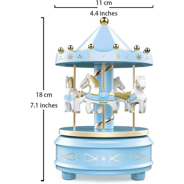 Karrusel musikboks (blå)