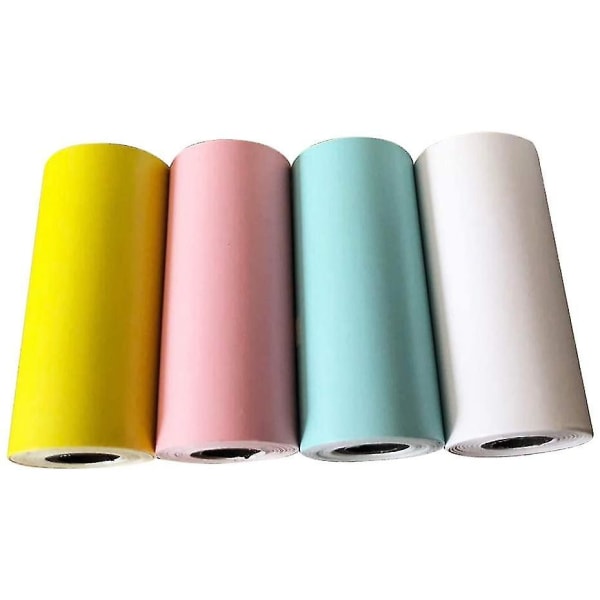 4 utskrivbare fargetermisk papir, klistremerke, 57 x 25 mm, for Mini Wireless Mobile
