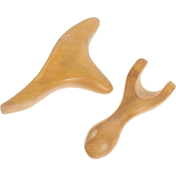 2 stk. Skrapebrett Trigeminal for Tabletter Gua Sha Ansikts Kropp Hals Arm Skjønnhet Frigjøringsplate Løfting Unike Instrumenter Verktøy Spa Naturlig Håndlaget