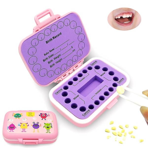 Baby hampaiden muistolaatikko Pp Hammaskeiju laatikot Lasten hampaiden säilytyspidike Organizer Söpö lasten hampaiden sikiön hiussäiliö