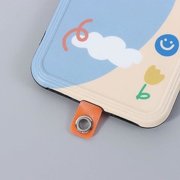 Mobiltelefon Lanyard Tether, Universell Hållbar Nylon Connector med Metallring Kompatibel med de Flesta Smartphones Fodral(Matt Svart)