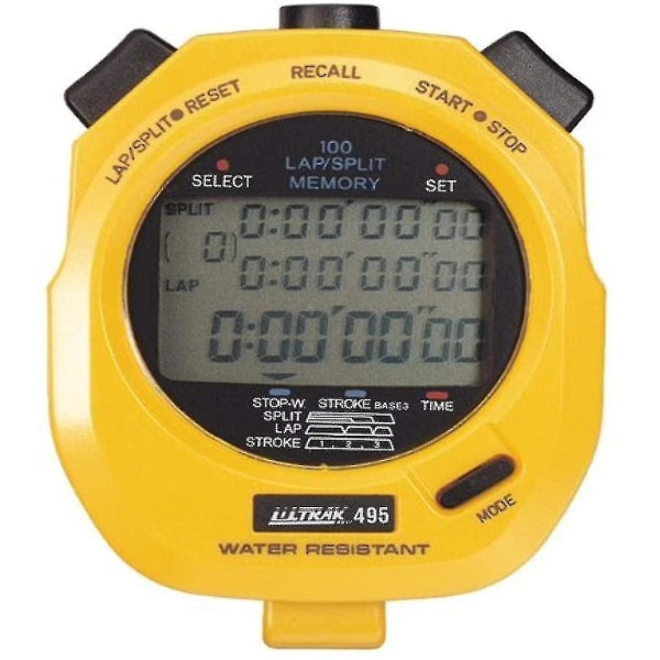 100 Runway 3 Rækker Display Elektronisk Stoppur Sort