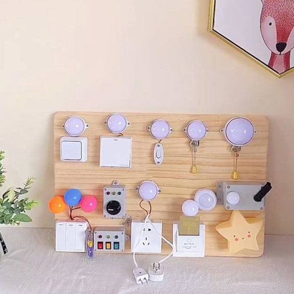 2x DIY Plademateriale DIY, Stikkontakt LED Elektrisk Lys, Praktiske Færdigheder Legetøj, Uddannelsesmæssigt D Legetøj