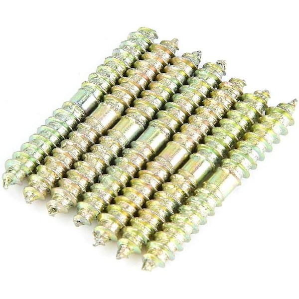 20 kpl 5 * 40 mm tappi ruuvi puusepän kalusteliitin kaksinkertainen pää ruuvi pää terävä häntä itseporautuva ruuvi puutappi ruuvi