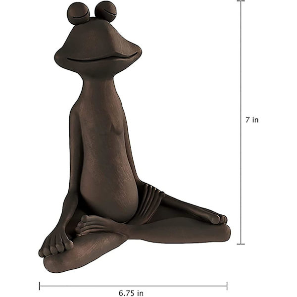 Sammakko-patsas sisä- ja ulkokäyttöön, meditoiva sammakko puutarha-patsas, joogaava sammakko eläinpatsas