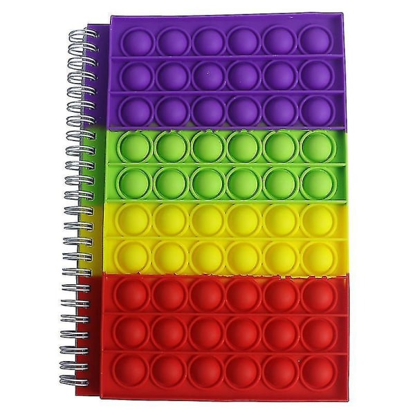 Pop It Fidget Toy Push Pop Bubble Notebook Push It Bubble Cover Notebook Studenttillbehör