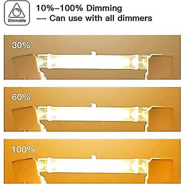 5-pak R7s Halogen Pære 118mm 200w 230v, R7s Halogen Stang 118mm, Halogen Pære R7s Dæmpbar Halogen Stangslampe Til Bygnings Spotlight, Arbejdslandskabslys