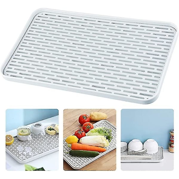 Valutusallas Tippa-alustalla - 39 X 22.5cm Astianpesualusta - Veden Tippa-alustan Pidike Jääkaapin Hedelmäkupille, Mukille, Tarvikkeille, Kylpyhuoneen Tarvikkeille, Kahvi- ja Teetä