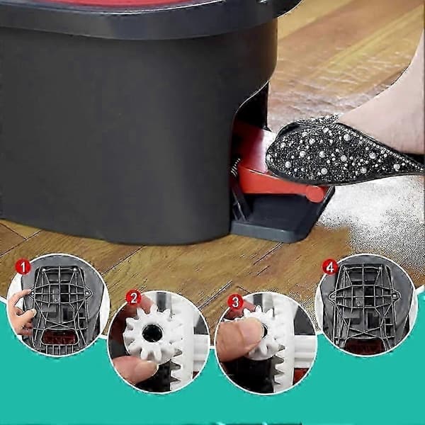 3-pack ersättningspedallager för Vileda/O-Cedar Easywring RinseClean Mopp - Passar Fro