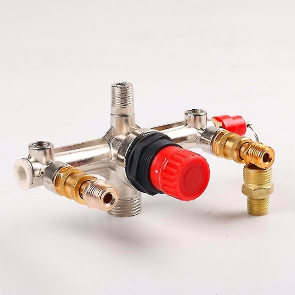 90-120psi Air Compressor Manifold Regulator Gauges Pressure Durable Switch Control