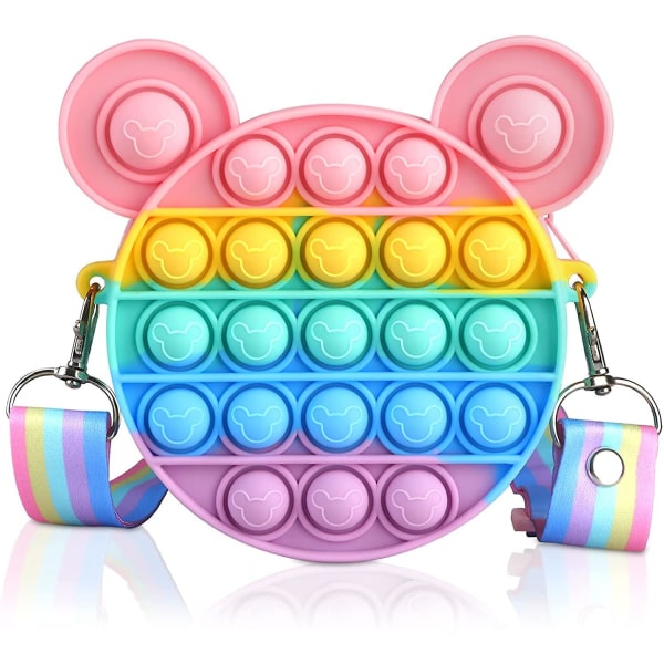 Popväska för flickor, söt tecknad pop på sin axelväska Fidget-väska  Leksaker Push It Bubble Crossbody-väska Lindra stress fb46 | Fyndiq
