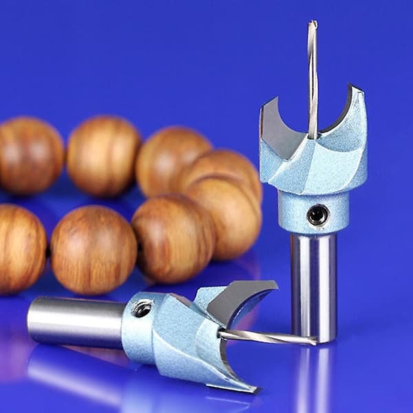 6mm-30mm Solid Carbide Træbearbejdningsfræser - Buddha Perler Kugleborværktøjer - Sølv, 6mm