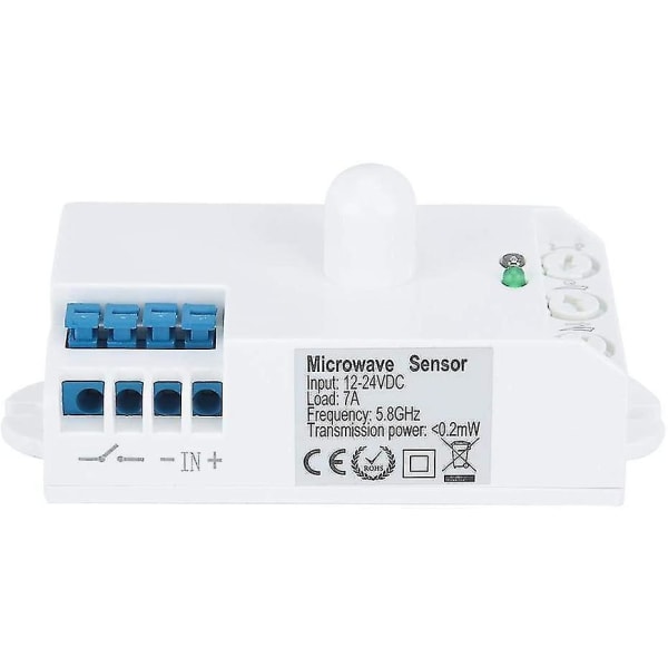 5,8 GHz Smart Body Induction Switch Mikrovågsradar Ljussensor Switch Radar Body Sensor Switch DC 12-24v