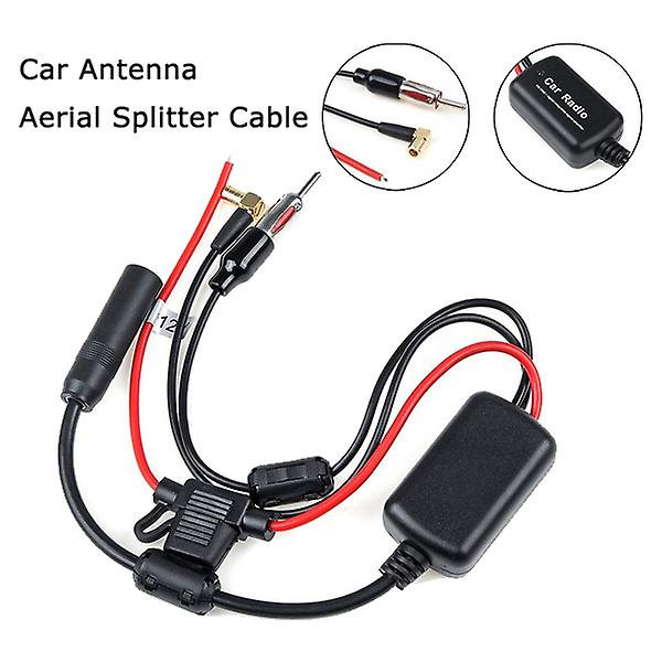 Universal DAB + FM Bilantenne Splitterkabel Digital Radio + Forsterker Tilbehør
