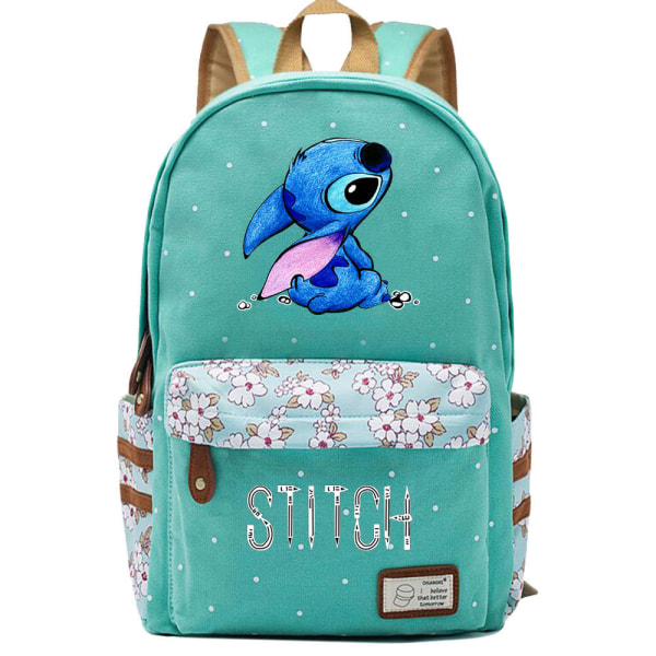 Lilo & Stitch rygsække til kvinder og mænd - skoletaske til teenagere - kanvas bærbar rygsæk med stor kapacitet - rygsæk