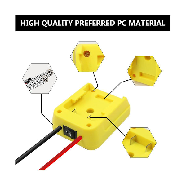 Muuntaja-sovitin I/o-kytkin 30A sulake 18v 20v/60v Dcb609 Dcb208 litiumpariston virtalähde Di