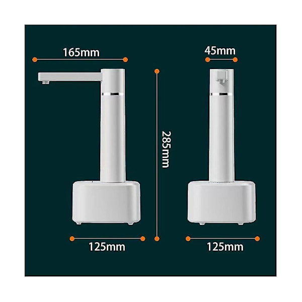 Automatisk vanddispenser Elektrisk vandpumpe med stativ Usb-opladning 3-trins smart vandpumpe Dispe