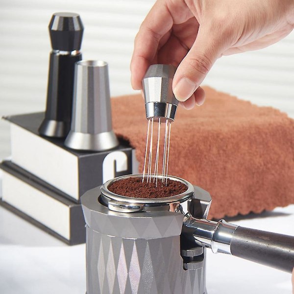 Kaffemikser Metallkaffe Espresso røreverk Røreverktøy Matgodkjente rustfrie stålnåler svart