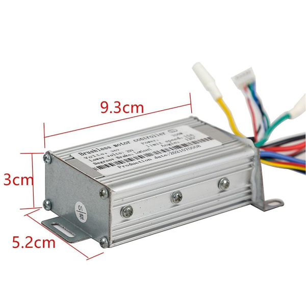 36V 350W 15A Motorstyring + Instrumentbræt + For/Baglygte Hastighedsstyring til Scooter Elcykel