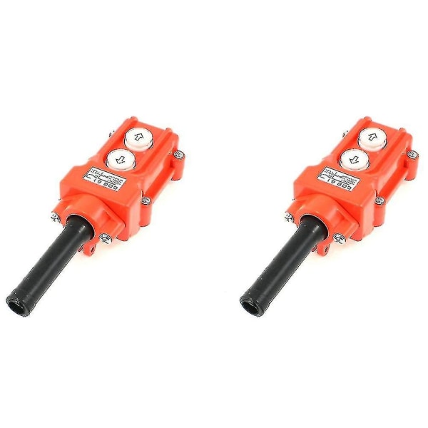 2x Water Proof Hoist Crane Pendant Up Down Station Pushbutton Switch