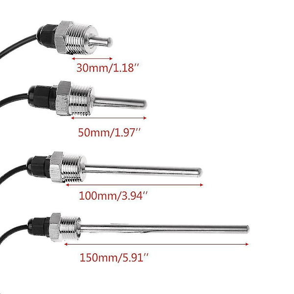 Kompakt Temperaturføler Sonde -55c~125c Termisk Føler Sondes Forlængelse (størrelse: 50mm)
