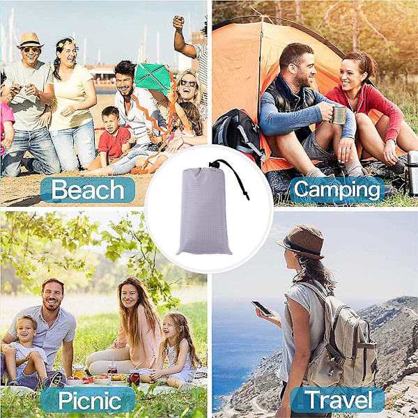 Lettvannsbestandig gulvmatte Mini sammenleggbar strandmatte Utendørs camping Fuktsikker matte-for camping, reise,