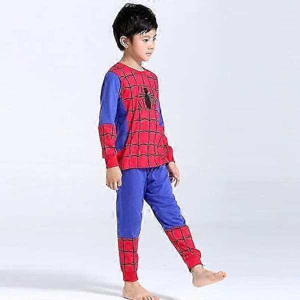 Børnedragt Pyjamassæt Hjemmetøj Red Blue Spiderman 7 Years