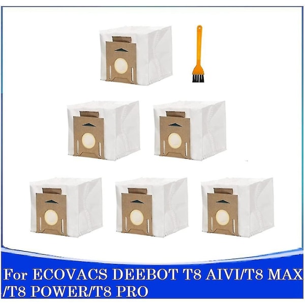 7 stk støvposer for Ecovacs Deebot T8 Aivi/t8 Max /t8 Power/t8 Pro
