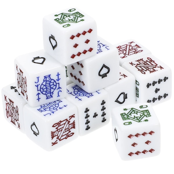 12 st Liars Dice Opaque Tärningar Spanska Poker Tärningar Party Dice Spel Läderimitation Tärningskopp