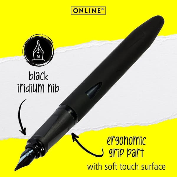 Fountain Pen Switch Plus, Blækpatron Fountain Pen & Touch Pen, Solid Iridium Nib Størrelse Medium, Stylus Tip Til Tablets & Smartpho
