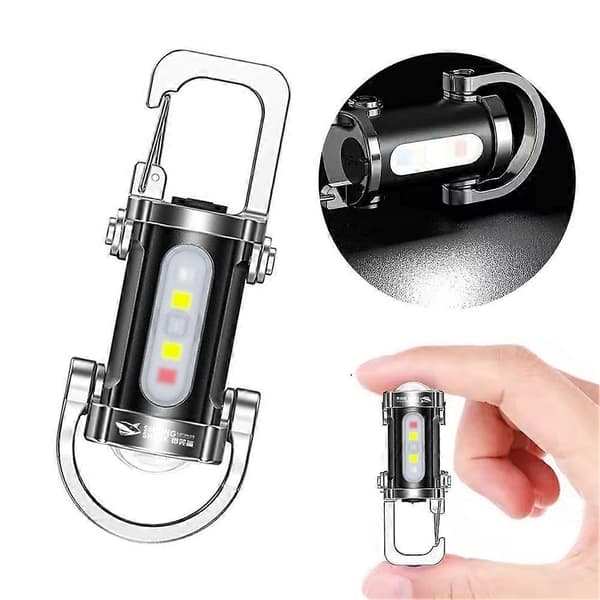 Mini ulkokäyttöön tarkoitettu taskukoukkumallinen kannettava kohdevalaisin taskulamppu Black 1pcs