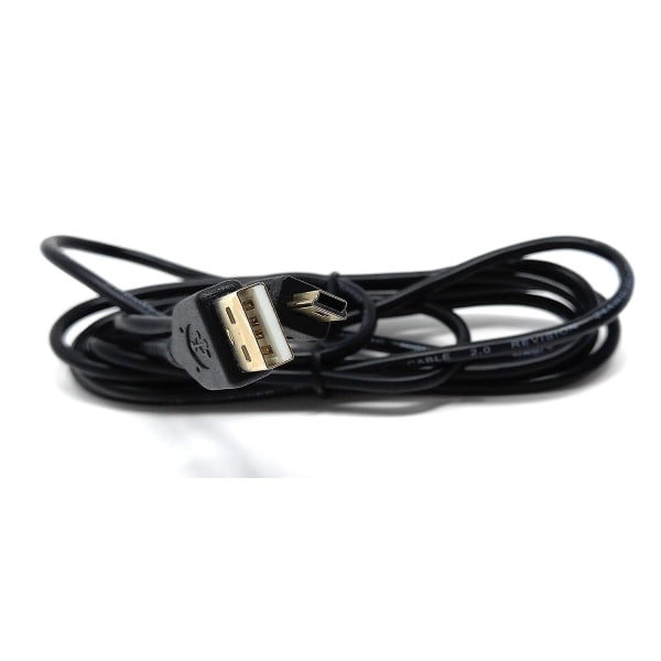 2m, mini usb til usb 24awg 2.0 hi-speed 2.0 A-han til mini-b 5-pin kabel strøm- og dataledning (6,5 fod, sort guld-stik)