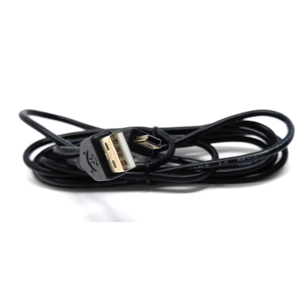 2m, Mini USB til USB 24AWG 2.0 Hi-Speed 2.0 A-han til Mini-B 5-polet kabel Strøm & Data ledning (6,5ft, Sort Guld stik)