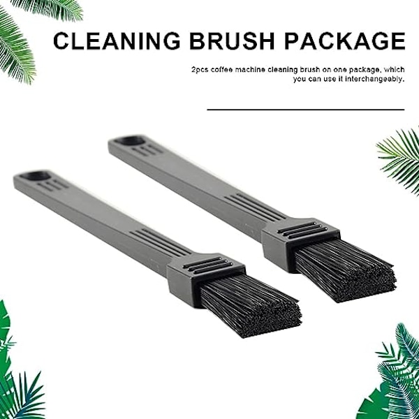 2 stk Mini Pulver Matcha Maskin Rengjøring Svart Kaffe Kvernbørste Hjem Kjøkken (Svart)