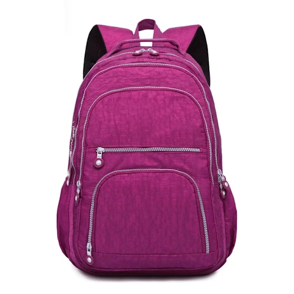 2021 Skole Rygsæk til Teenage Piger Nylon Vandtæt Casual Rygsække til Teenage Piger Laptop Rygsække Purple Red