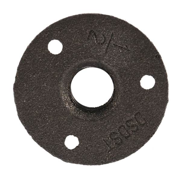 1/2 Tommer Sort Støbejern Rørfittings Gulvflans Bsp Gevind