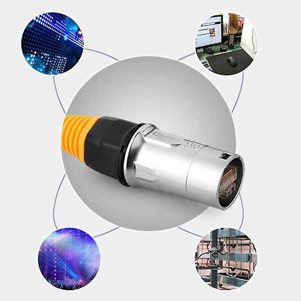 Ip67 Netværks RJ45 Vandtætte Stik / Ethernet RJ45 Vandafvisende Stik + Vandafvisende Stikkontakt Til Udendørs