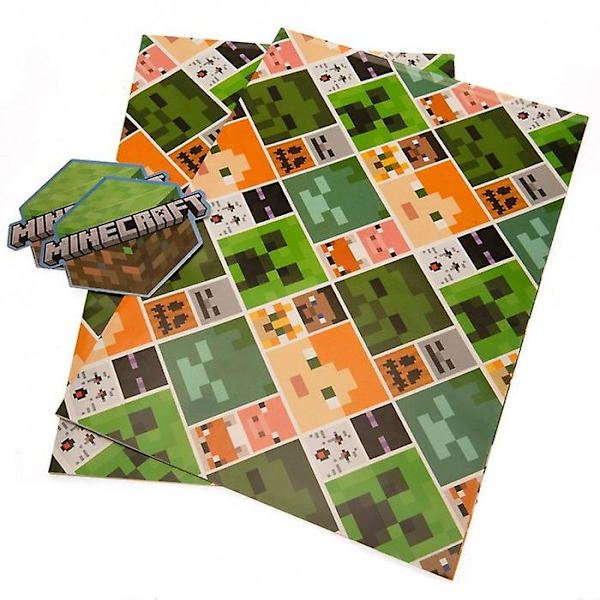 Minecraft Presentpappersark (2-pack)