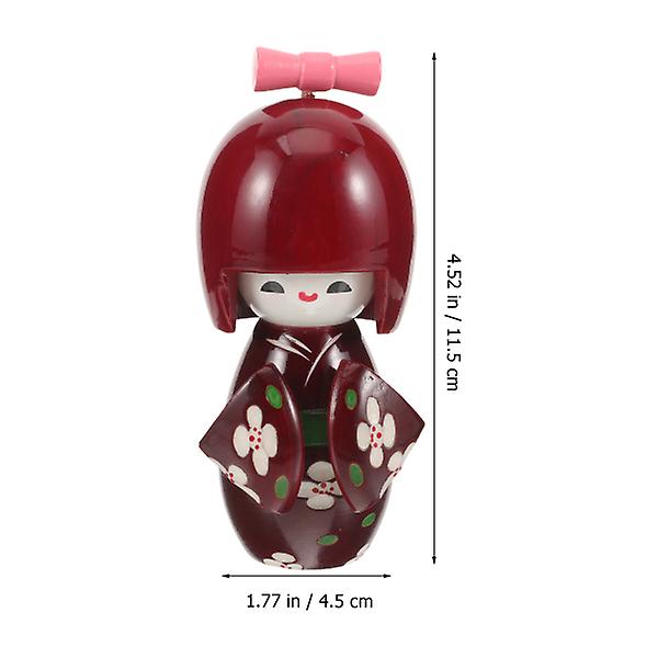 Japansk dukke Kimono-dukke i træ til hjemmet Dukke Japansk restauranthåndværk